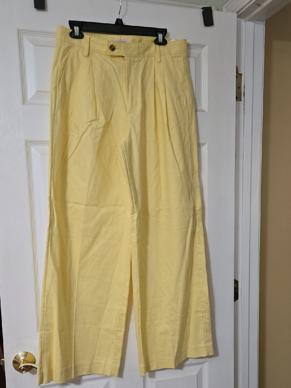 Banana Republic Yellow Linen-Blend Pants
